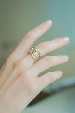 Philippe Audibert Bague Colombus Dore Discount