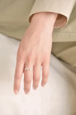 Philippe Audibert Bague Dina Perle Pm Argente Shop