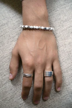 Philippe Audibert Bague Homme Mira Argente New