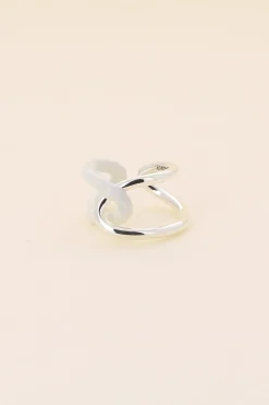 Philippe Audibert Bague Rick Émail Argente-Blanc Cheap