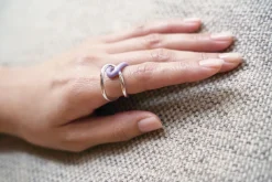 Philippe Audibert Bague Rick Émail Argente-Blanc Best