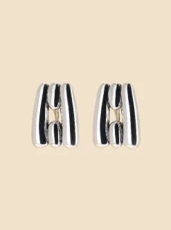 Philippe Audibert Boucles D'Oreilles Clip Manda Argente Hot