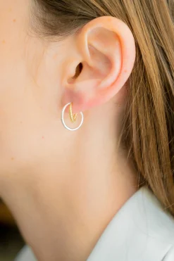 Philippe Audibert Boucles D'Oreilles Jane Pm Bicolore Best Sale