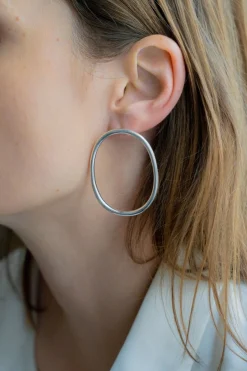 Philippe Audibert Boucles D'Oreilles Jenny Xl Argente Outlet