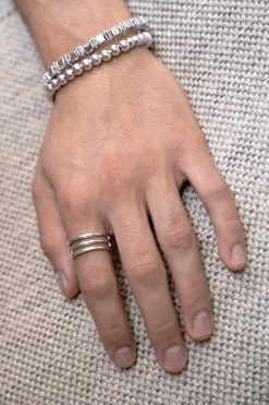 Philippe Audibert Bracelet Homme Perles Stries Best Sale