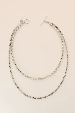 Philippe Audibert Collier Virgil Double Argente Flash Sale